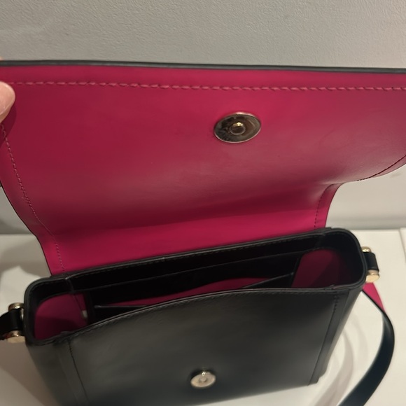 Black with pink interior side body purse- Kate spade - Picture 3 of 5